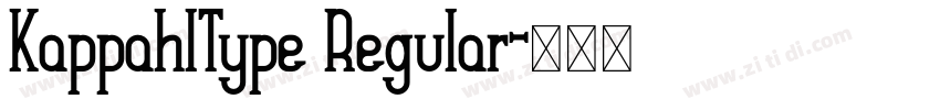 KappahlType Regular字体转换